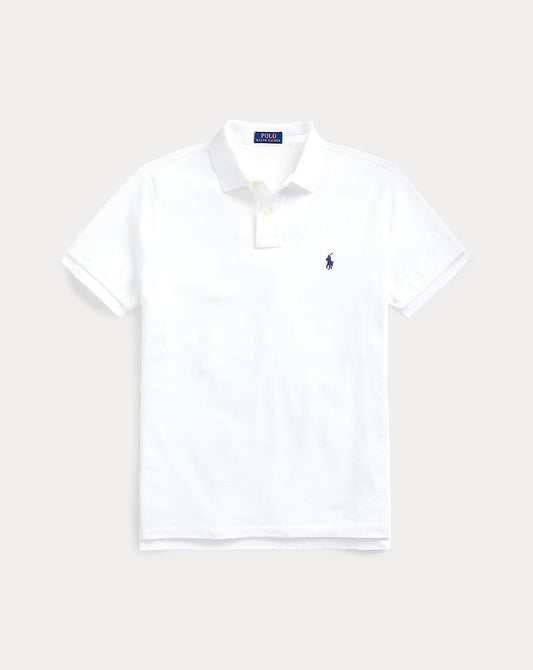 The Iconic Mesh Polo Shirt White/Navy