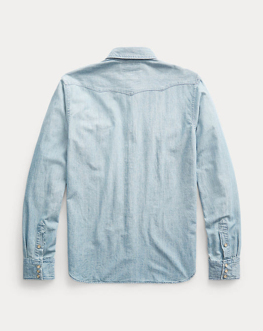 Slim Fit Chambray Western Shirt Davey Wash