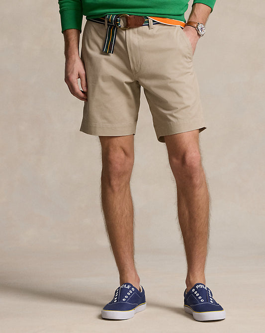 20.5 cm Stretch Straight Fit Chino Short Khaki Tan
