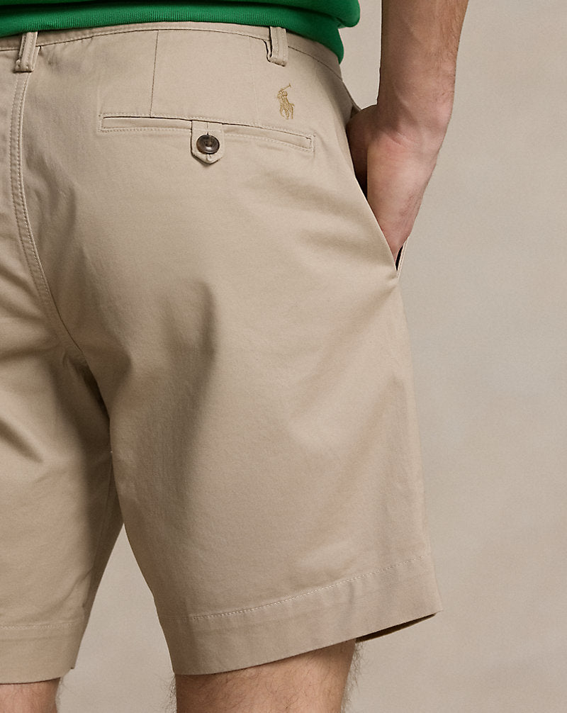 20.5 cm Stretch Straight Fit Chino Short Khaki Tan