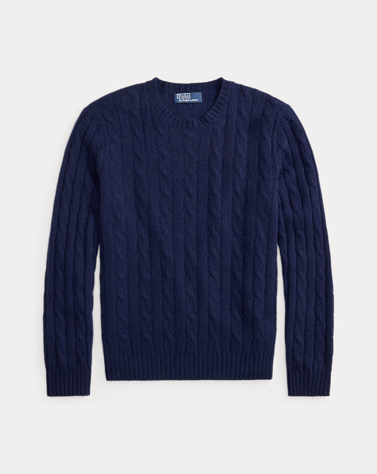 The Iconic Cable-Knit Cashmere Jumper Bright Navy