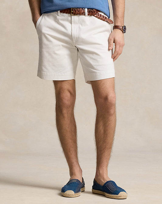 20.5 cm Stretch Straight Fit Chino Short Deckwash White