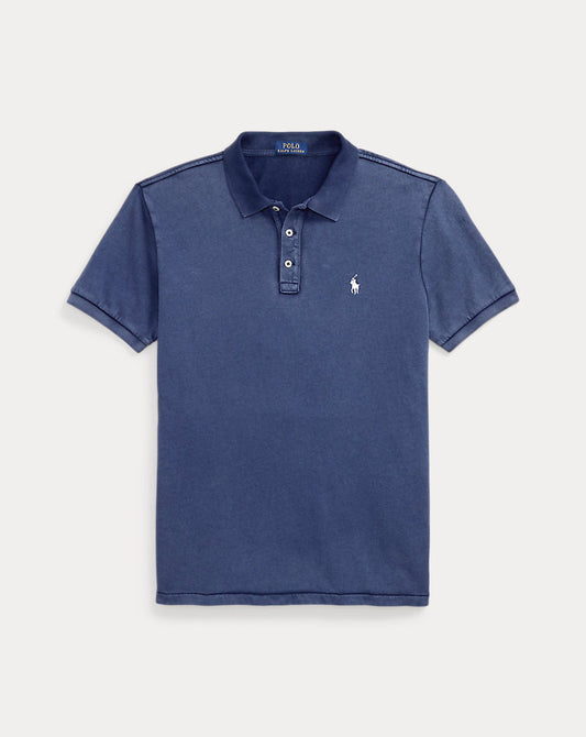 Custom Slim Fit Spa Terry Polo Shirt Newport Navy
