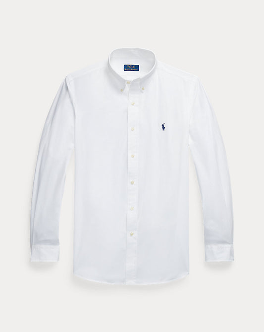 Custom Fit Stretch Poplin Shirt White