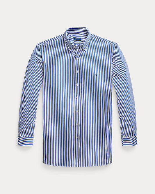 Bengal-Stripe Stretch Poplin Shirt Blue/White Bengal Stripe