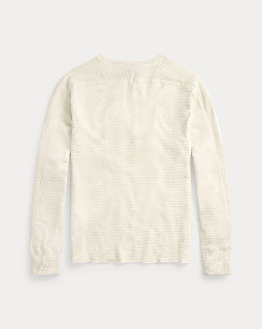 Waffle-Knit Crewneck Paper White