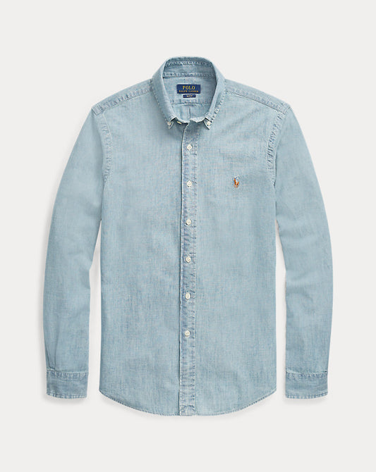 Slim Fit Chambray Shirt Medium Wash