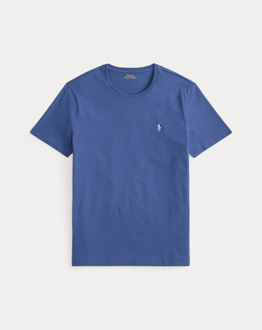 Custom Slim Fit Jersey Crewneck T-Shirt Light Navy