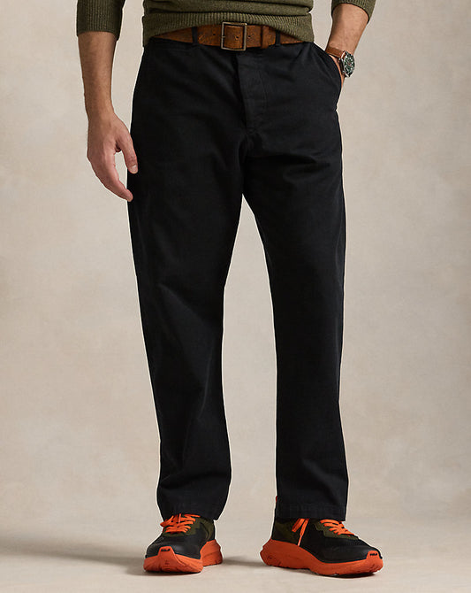Salinger Straight Fit Chino Trouser Polo Black