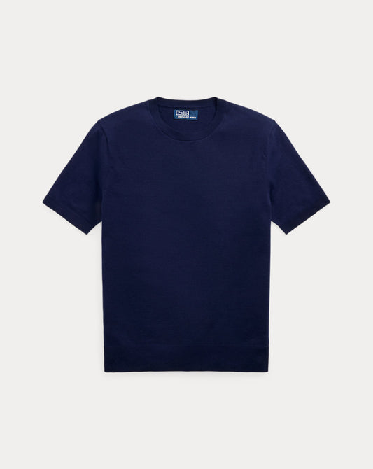 Cotton Short-Sleeve Jumper Bright Navy