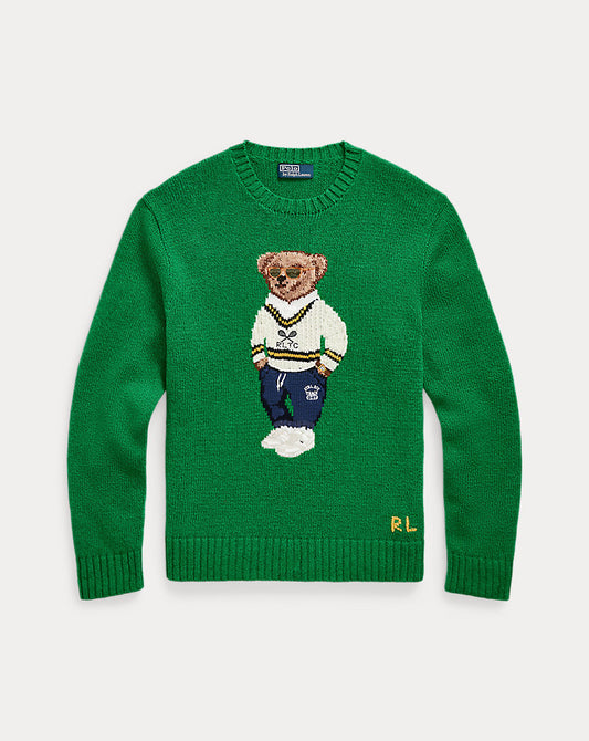 Polo Bear Jumper Primary Green