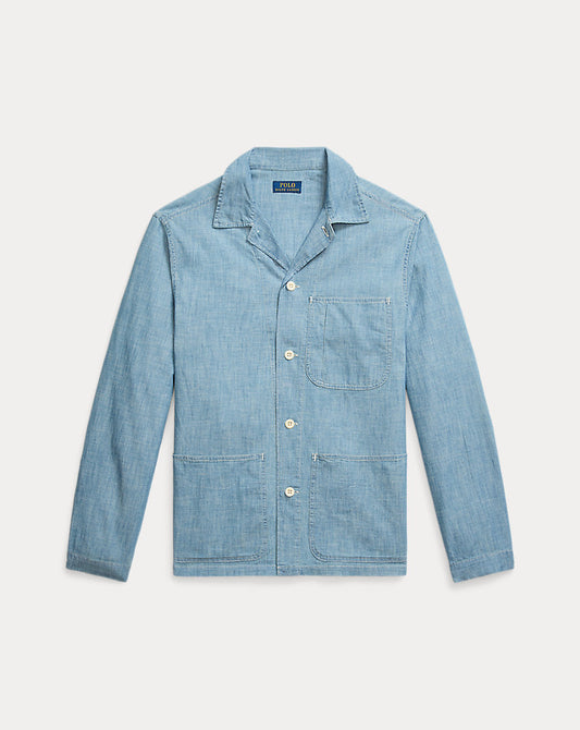 Indigo Chambray Overshirt Medium Indigo
