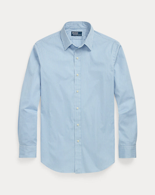 Classic Fit Striped Poplin Shirt Blue/White