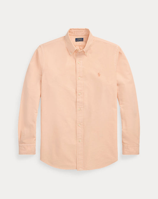 Custom Fit Mineral-Dyed Oxford Shirt Amber