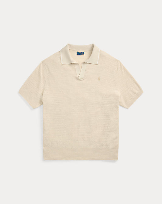 Textured Cotton-Linen Jumper Full Cream
