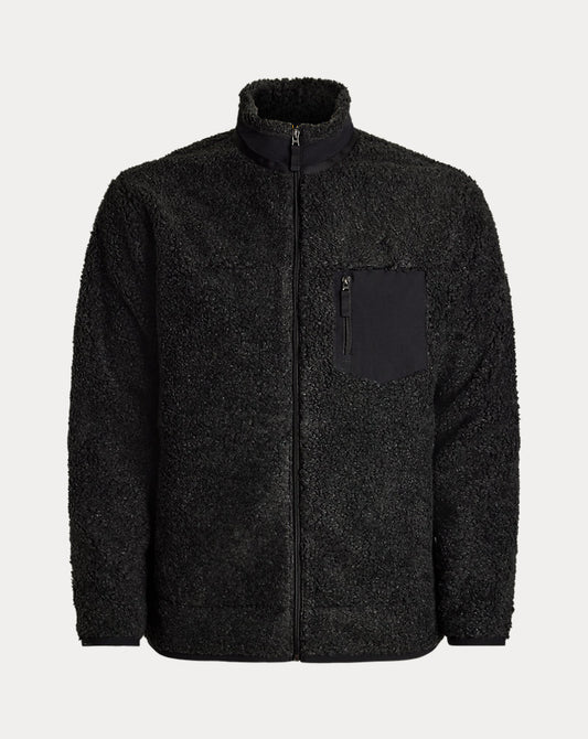 Pile Fleece Hybrid Jacket Black Marl Heather
