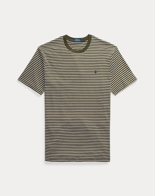 Striped Soft Cotton T-Shirt Armadillo/White