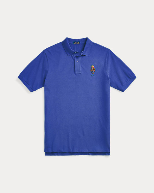 Polo Bear Garment-Dyed Mesh Polo Shirt Nw Iris Blu Sw Explr