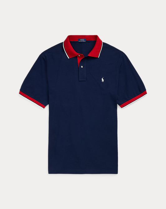Mesh Polo Shirt Newport Navy/Red