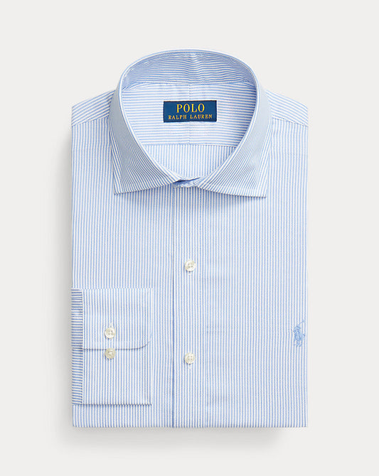Regent Slim Fit Striped Textured Shirt Light Blue/White