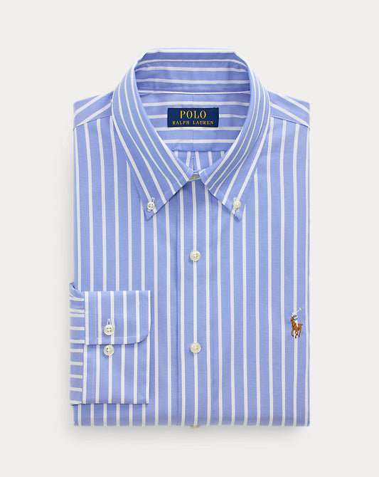 Custom Fit Striped Pinpoint Oxford Shirt Blue/White