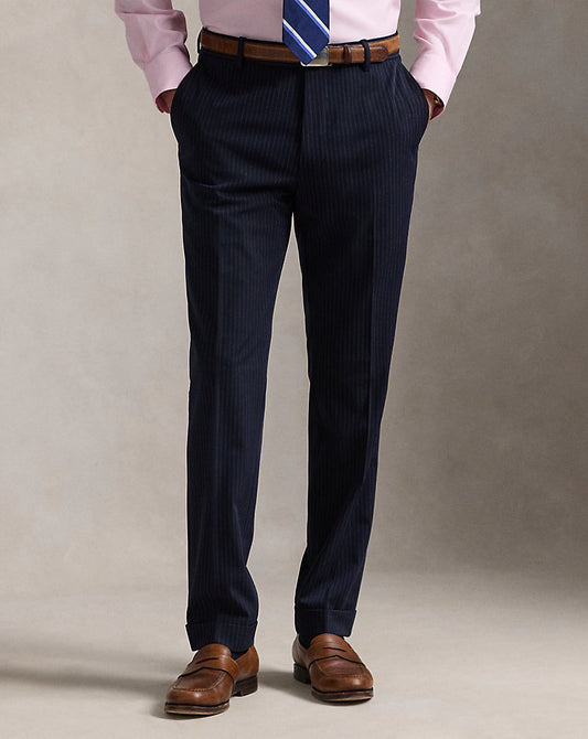 Striped Performance Twill Suit Trouser Navy/Grey