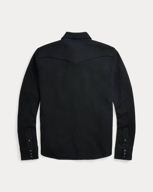 Wool-Cashmere Western Shirt Jumper Black