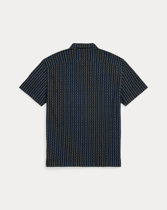 Indigo Print Jersey Camp Shirt Indigo Multi
