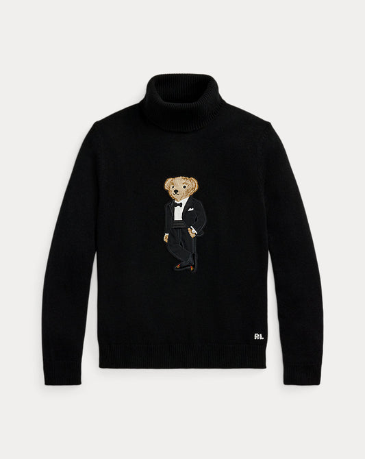 Polo Bear Cashmere Rollneck Jumper Classic Black