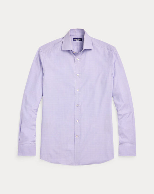 Mini-Glen Check Twill Shirt Lavender