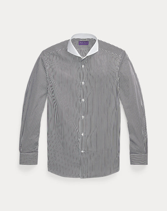 Bengal-Stripe Poplin Shirt Black/White