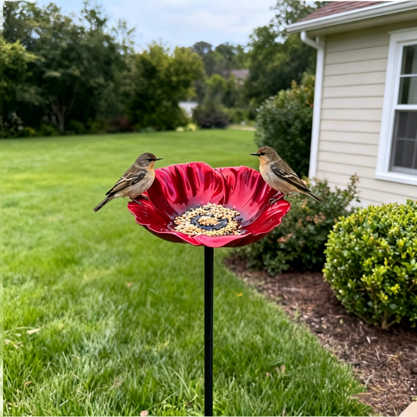 Handmade Metal Flower Garden Stake