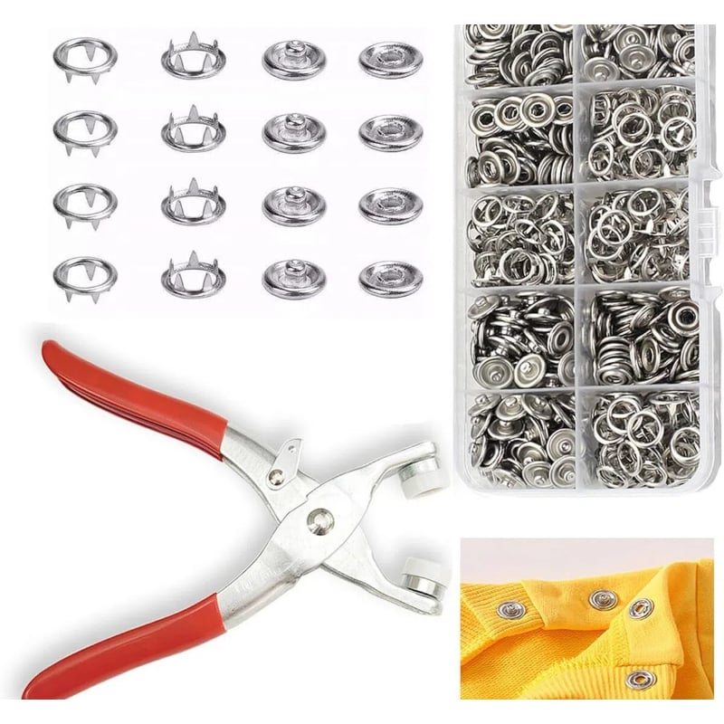 Metal Snaps Buttons with Fastener Pliers