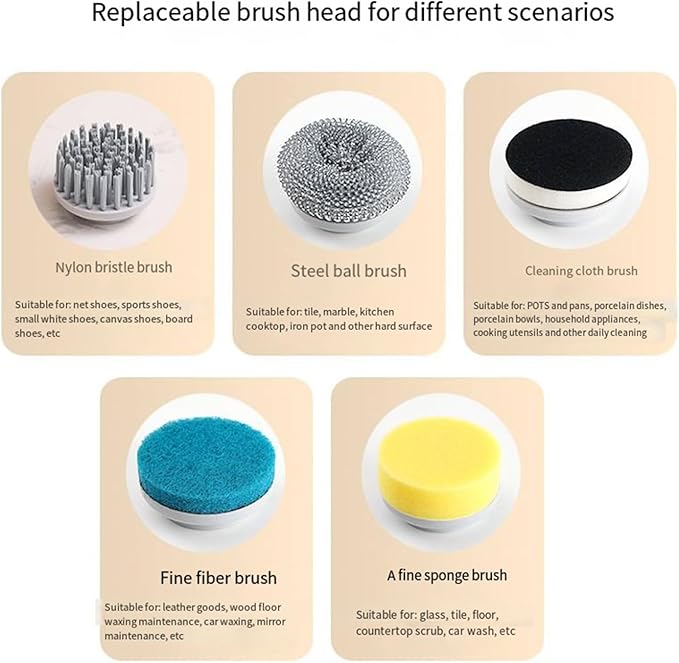 Cleaning Without Hurting Your Hands-Multifunctional Electric Cleaning Brush💦