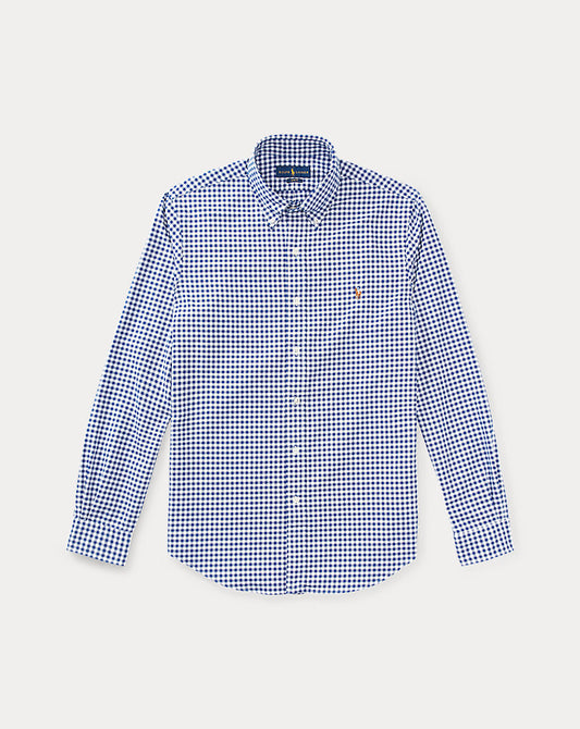 Slim Fit Gingham Oxford Shirt Royal/White