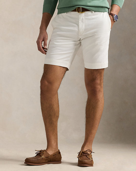 24 cm Stretch Slim Fit Chino Short White