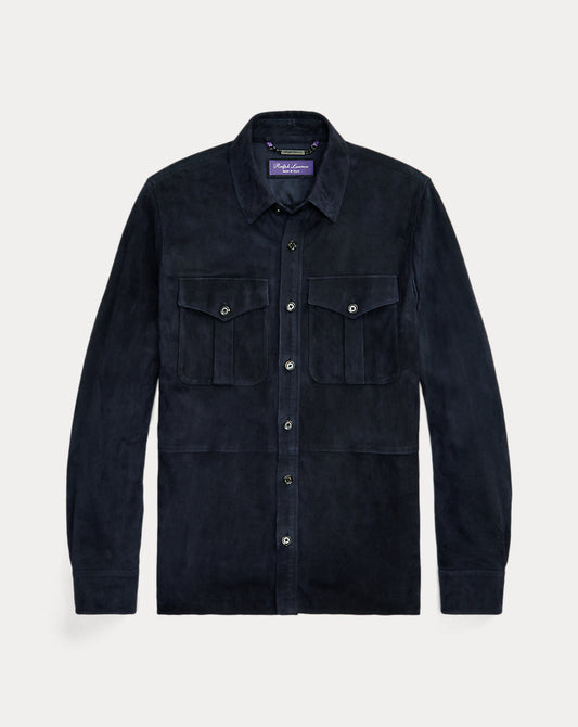 Suede Overshirt Classic Chairman Navy