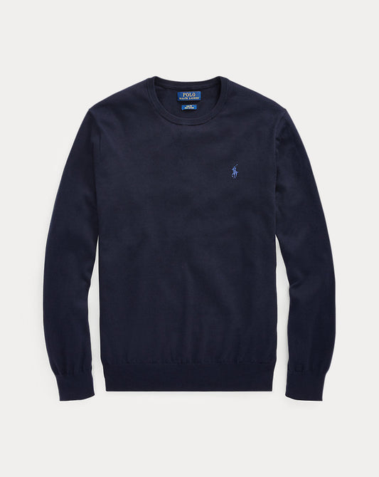 Slim Fit Cotton Sweater Hunter Navy