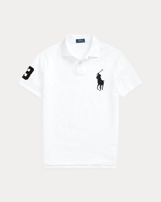 Custom Slim Fit Mesh Polo White