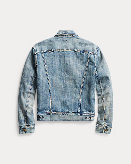 Leeland Indigo Denim Trucker Jacket Leeland Wash