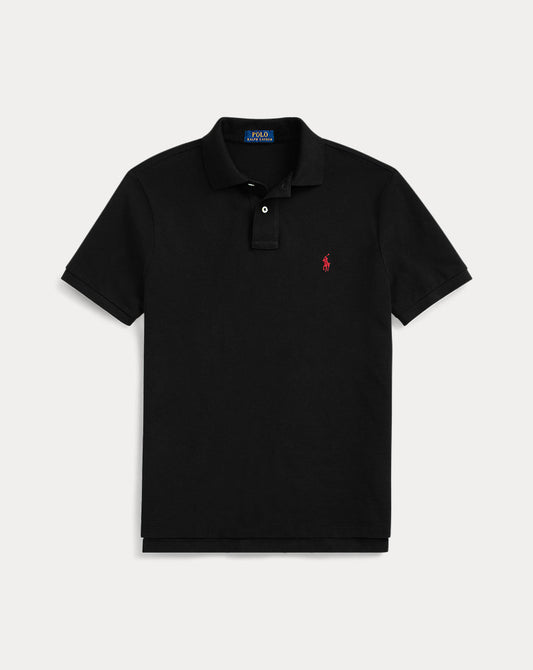 The Iconic Mesh Polo Shirt Black/Red