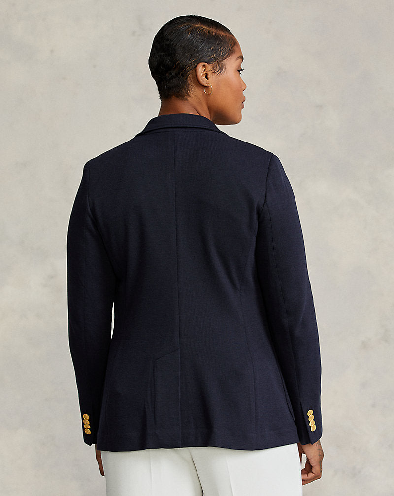 Double-Knit Jacquard Blazer Park Avenue Navy