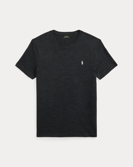 Custom Slim Fit Jersey Crewneck T-Shirt Black Marl Heather
