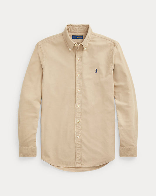 Garment-Dyed Oxford Shirt Surrey Tan