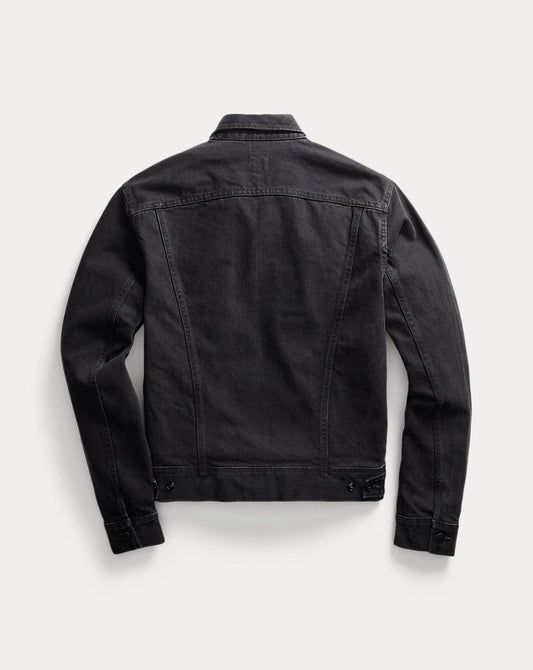 Worn-In Black Denim Trucker Jacket Worn In Black Wash