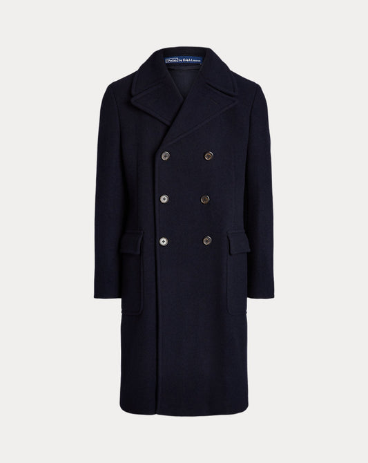 Polo Soft Tailored Wool-Blend Topcoat Navy
