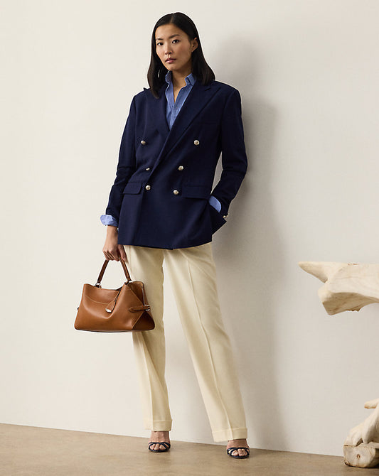 Shelden Wool Crepe Jacket Lux Navy