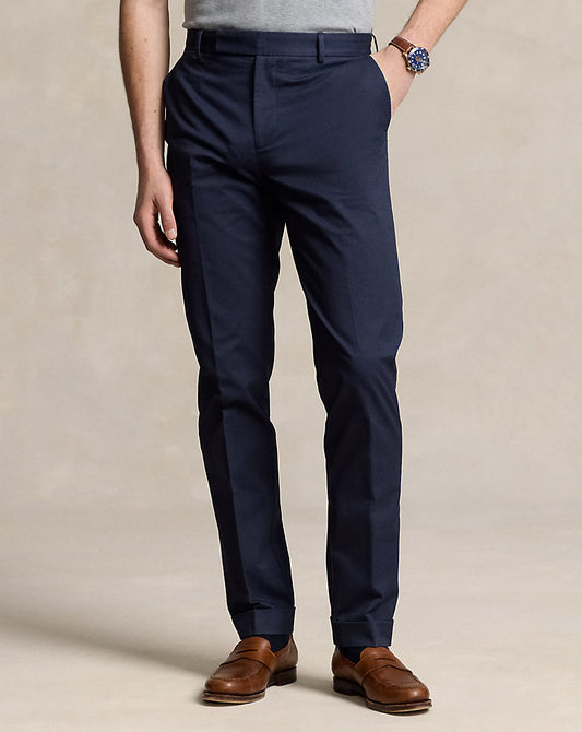 Stretch Chino Suit Trouser Nautical Ink