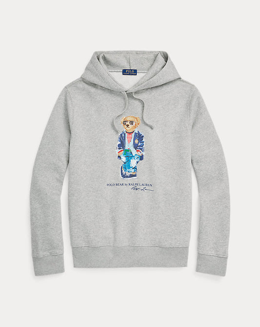 Polo Bear Fleece Hoodie Andover Htr Regatta