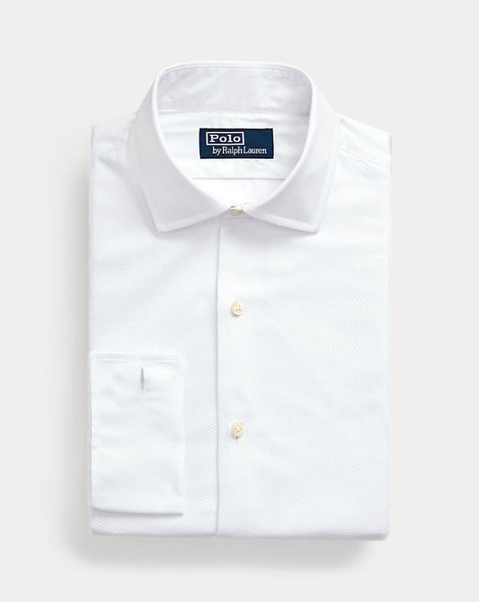 Custom Fit French Cuff Tuxedo Shirt White